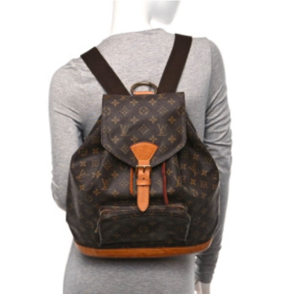 Vintage Louis Vuitton Brown Backpack with Iconic Monogram Design 2001